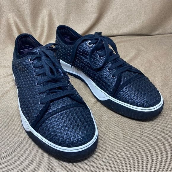Lanvin | Shoes | Lanvindbb Vtr Woven Leather Suede Sneakers  LANVIN?DBB1 VTR Woven Leather & Suede Sneakers